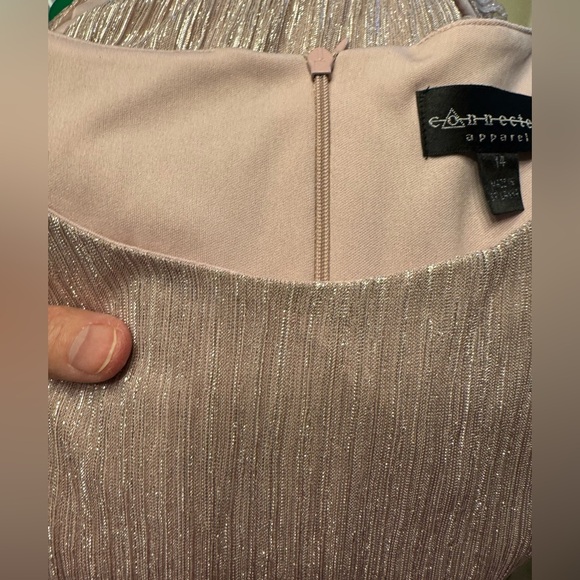 NWT Connected Apparel Size 14 Dusty Rose Tiered Sheath Cocktail Dress - Picture 14 of 17